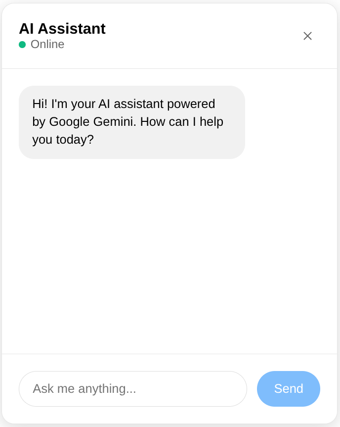 Custom Modular Chatbot screenshot
